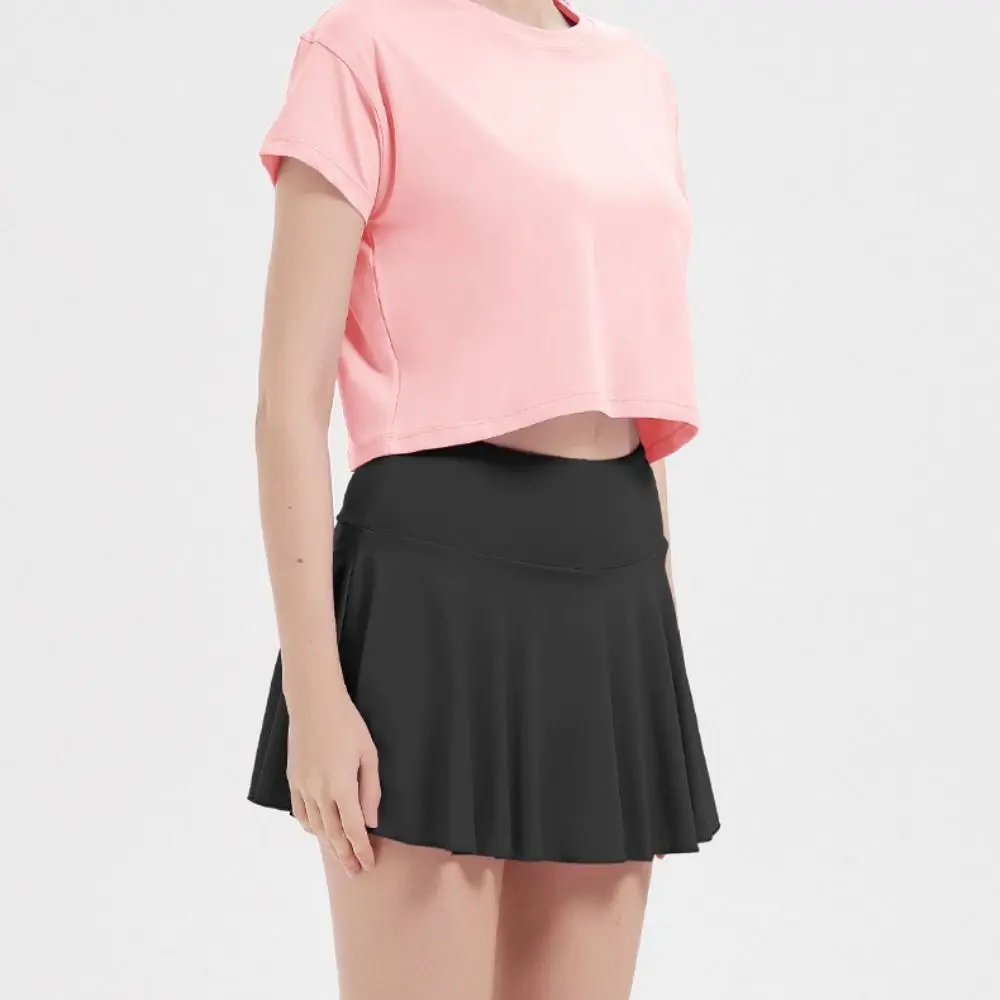 

Comfortable Women Pleated Tennis Skirt Sweet Teens High Waisted Golf Skorts Breathable Dress Mini Summer Sport Skirt Tennis