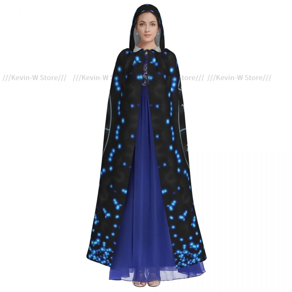 Unisex Adult Zodiacs Abstract Mystic Cloak with Hood Long Witch Costume Cosplay