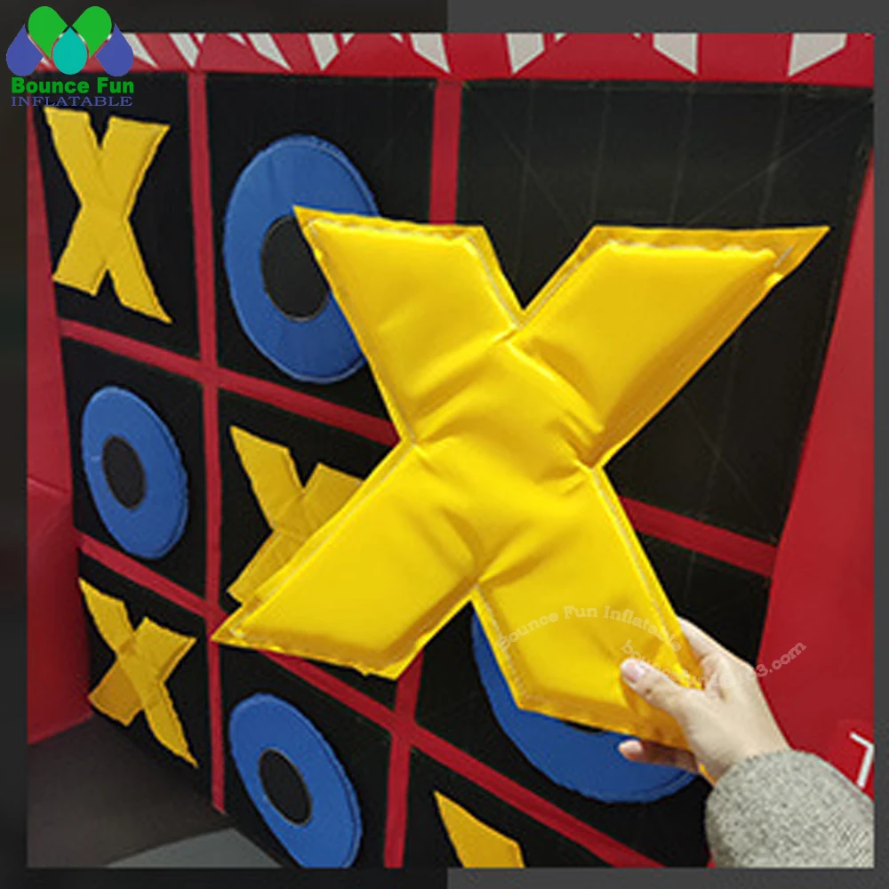 Gigante 2 em 1 carnaval inflável tic tac toe e conectar 4 gigante duplo divertido jogo esportivo inflável para festa evento publicidade