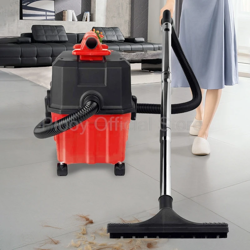 1200W Industrial Vacuum Cleaner High Suction Wet Dry Multi functional Storage Commercial Vacuum Cleaner One Click Cord Rewind