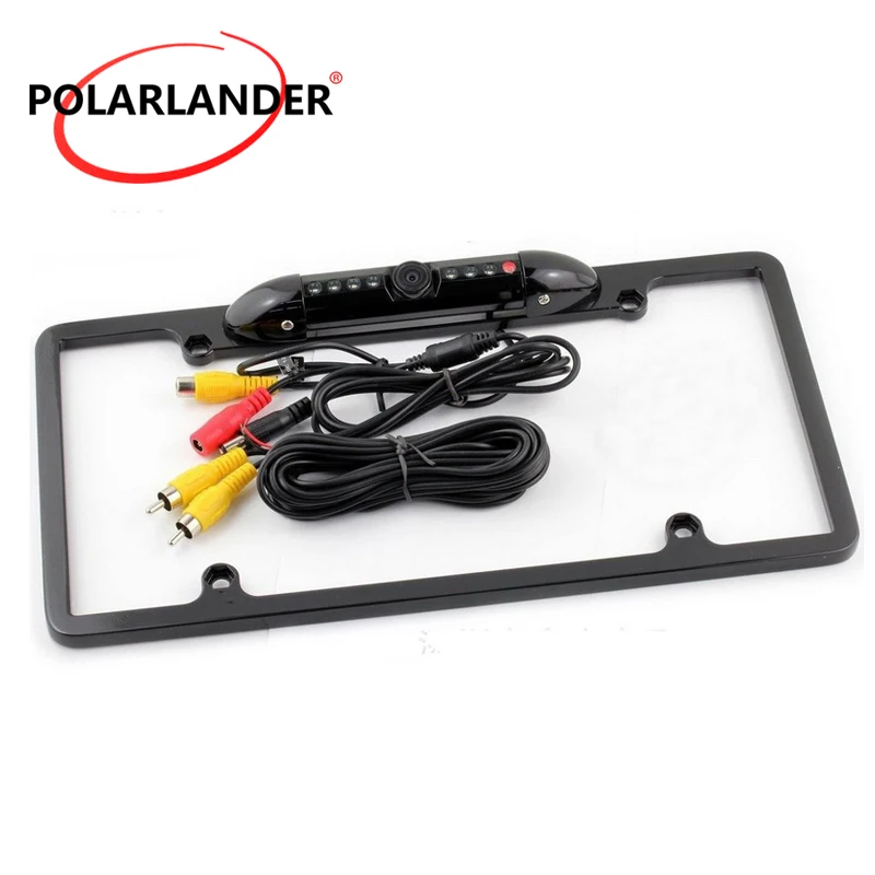 

Waterproof Car Rear View US Licence Plate Frame Camera with 8 LED Lights Night Vision