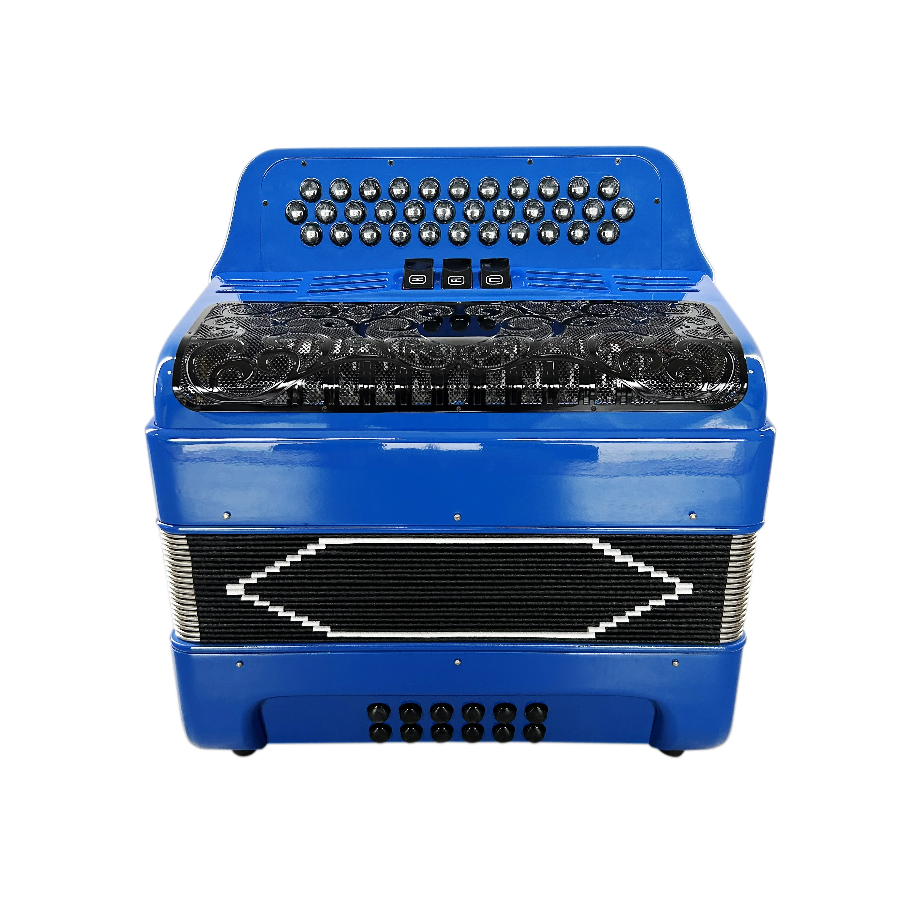 SEASOUND OEM 34 Buttons 12 Bass 3 Registers Light Blue Accordion Black Grill Black Buttons Accordions Musical Acordeon JB3412C