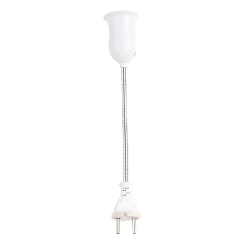 HLZS-E27 Lamp Base Conversion Led Light Wall Flexible Lamp Holder Converter With Switch Led Head Bulb Socket