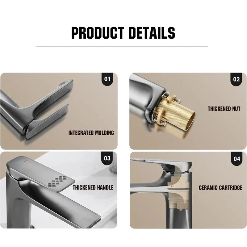 Wash Basin Faucet Bathroom Hot And Cold Single Hole Hand Wash Basin Sink Bathroom Washbasin Basin Faucet Tap Hot And Cold Mixer