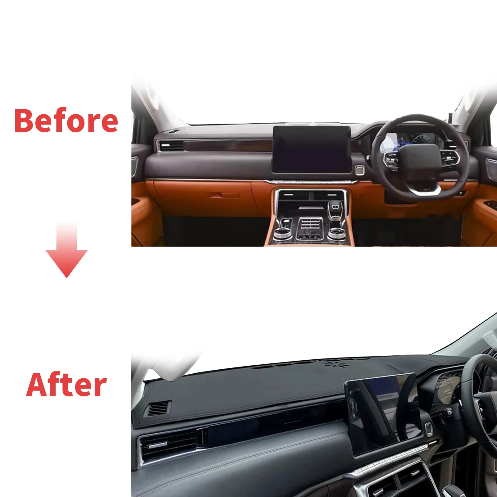 fit for Foton Tunland V9 V7 High Quality Dashboard Cover Dashmat Sunshade Anti‑UV Protector Dash Mat Pad Accessories