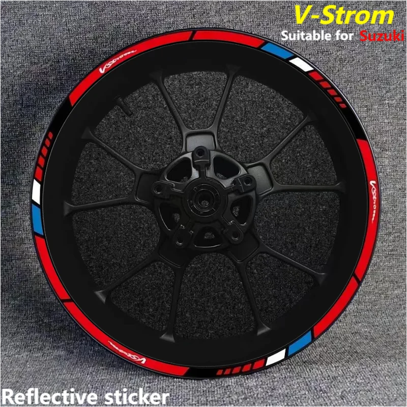 

Reflective Motorcycle Accessories Wheel tire modification Sticker Hub Decals Rim Stripe Tape For Suzuki V-Strom DL650 1000 1050