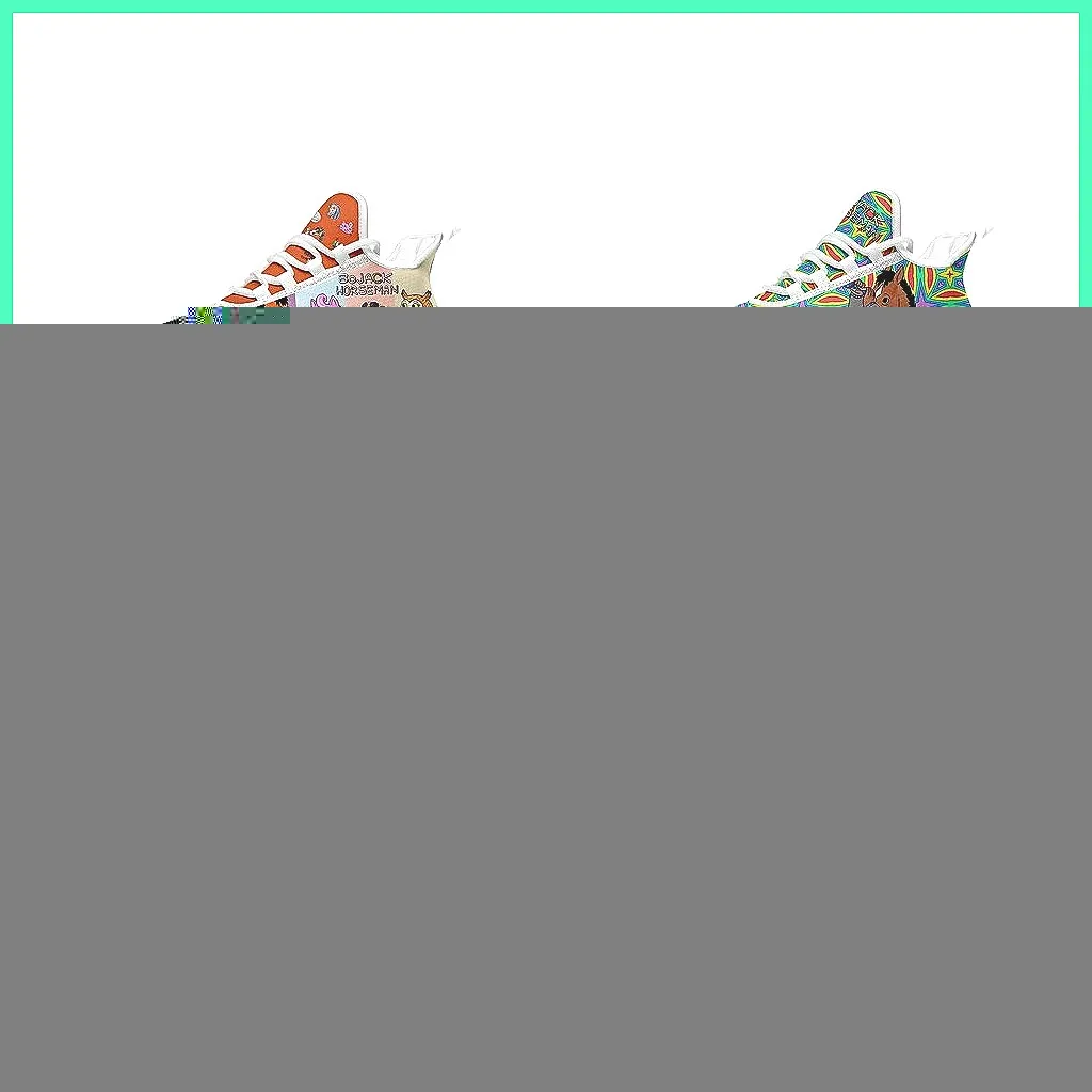 

BoJack Cartoon Horse Print Sneakers - Breathable Mesh Running Shoes for Men & Women, Custom Lace-Up Flats
