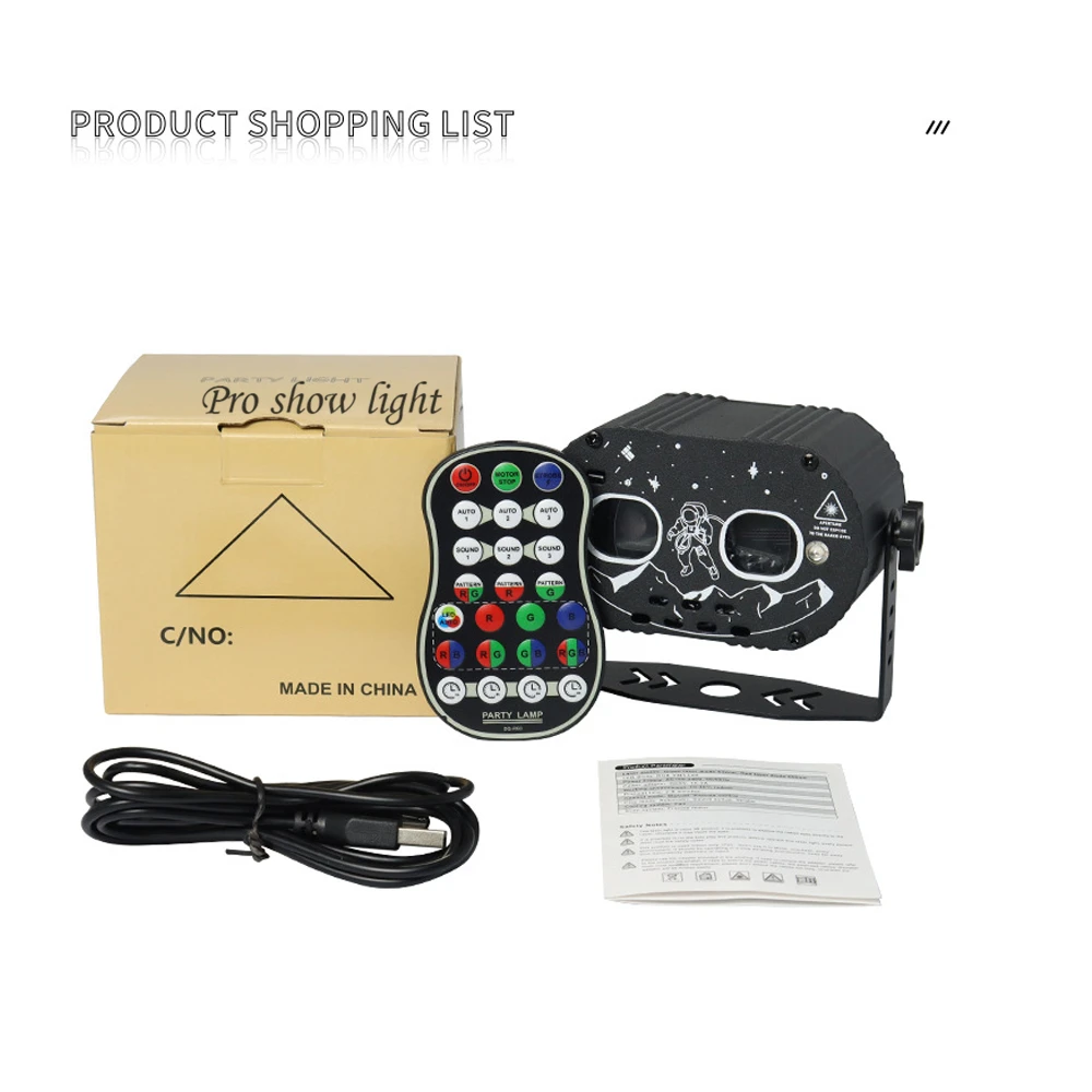 Proyector LED Aurora 2 en 1 efecto Aurora láser Control remoto DJ Disco proyector de luz láser USB LED efecto de iluminación de escenario fiesta