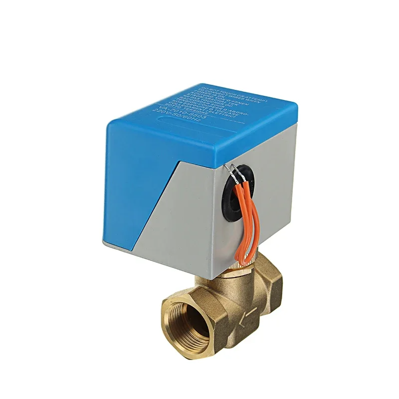 3/4" Two Way Electric Brass Globe Valves AC220V 2 Wire Motorized Shut-off Valve