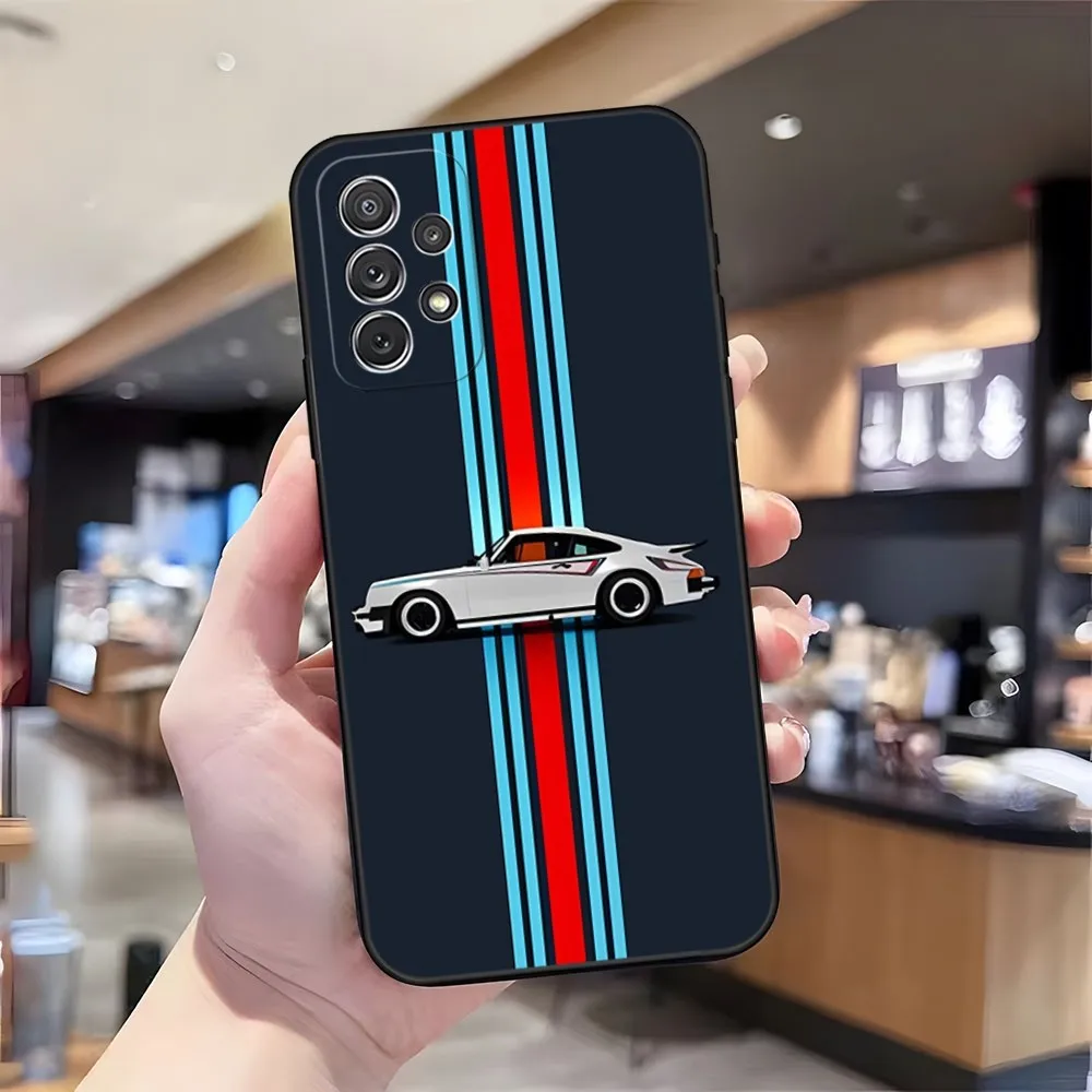 Martinis Racing Farben drucken Handy hülle für Samsung S23 Ultra S22 S20 Fe S21 plus Galaxie A54 A34 A24 A53 M54 Note 20 Rückseite