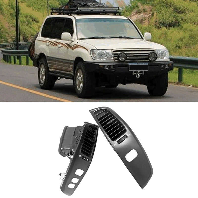 2X Car Dashboard Air Vent Panel Cover For Toyota Land Cruiser 100 LC100 FJ100 UJZ100 1997-2007 A/C Air Outlet Frame LHD