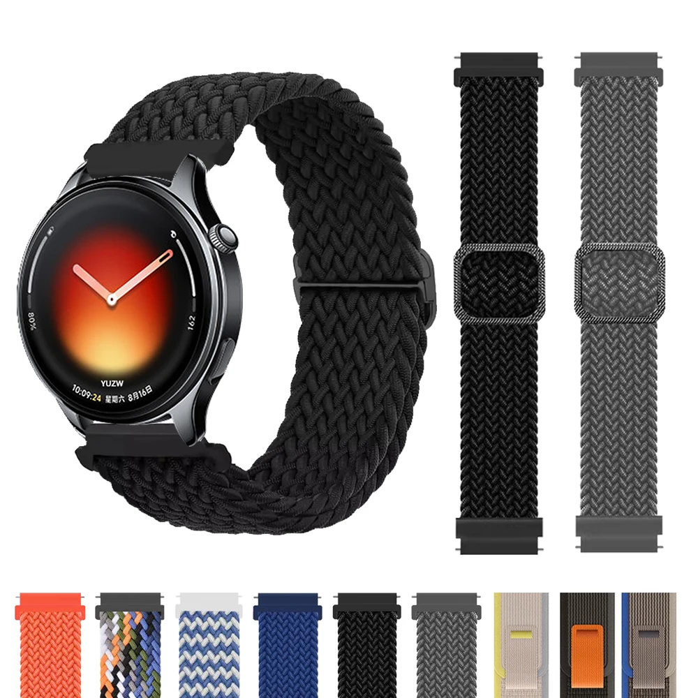 20mm 22mm geflochtenes Armband für Xiaomi Watch 5/2 Pro/S4/S3/S2/S1 Active /Mi Watch Farbe 2 Nylon Sportarmband Huawei GT 6 Pro Armband
