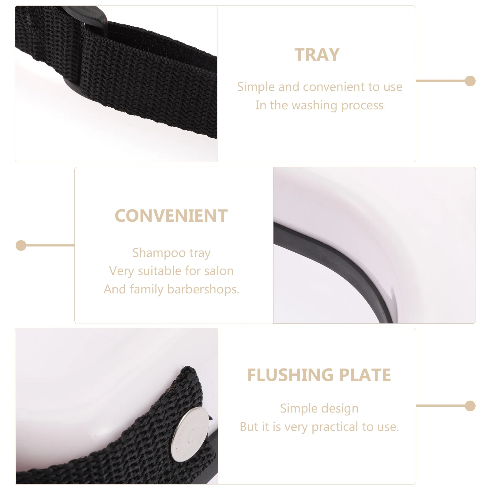 

Portable Hair Washing Tray Salon Home Use Shampoo Rinse Plastic Tray For Bedridden Patients Durable Head Neck Support Foldable