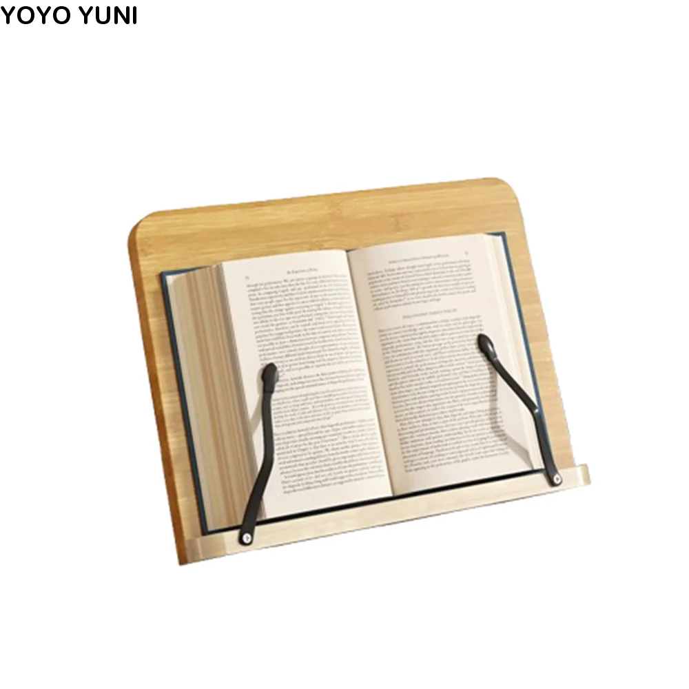 

8 Adjustable Tilt Angles Wooden Book Stand Comfortable Reading Folding Reading Holder Stable Non-slip Book Holder Tray Laptop