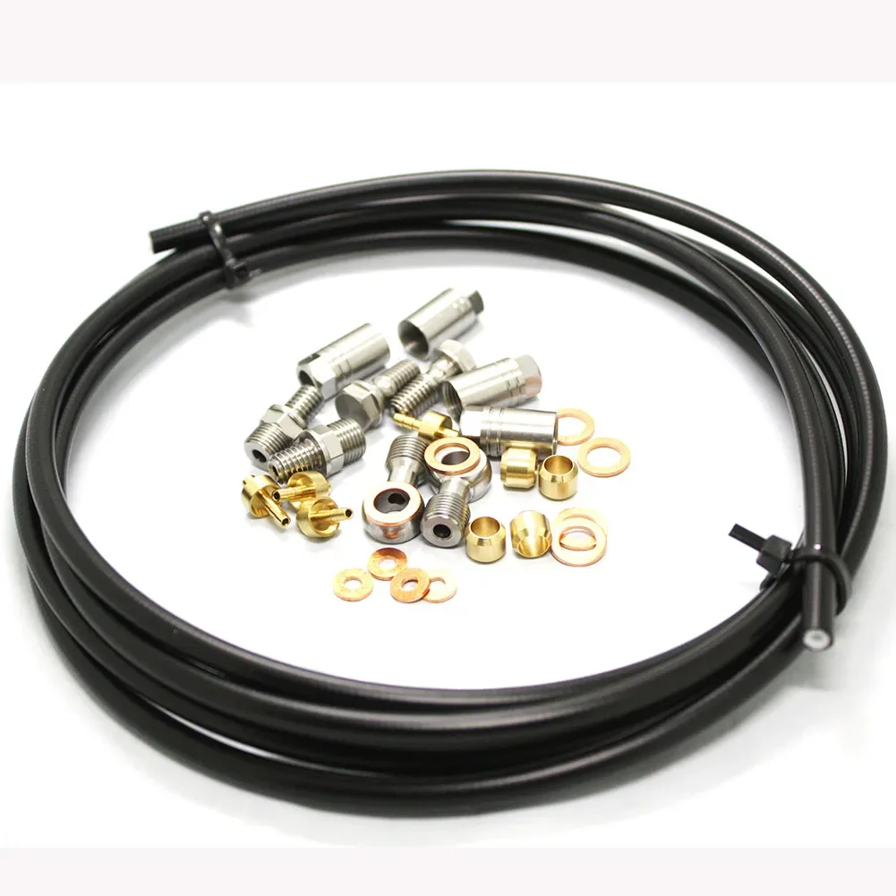 Practical High Quality Durable Disc Brake Hose Bike ABS + Metal Hydraulic Connector Kit For Front Rear Calipers