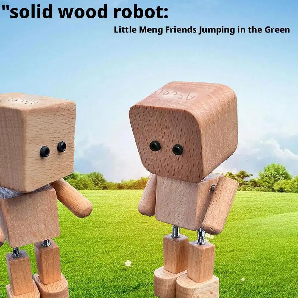 تمثال رجل خشبي دمية مصنوعة يدويًا مع أقدام متأرجحة قطعة سيارة أساسية خشبية ديكور فني حامل الروائح زينة زيتية أوتوماتيكية J9S9