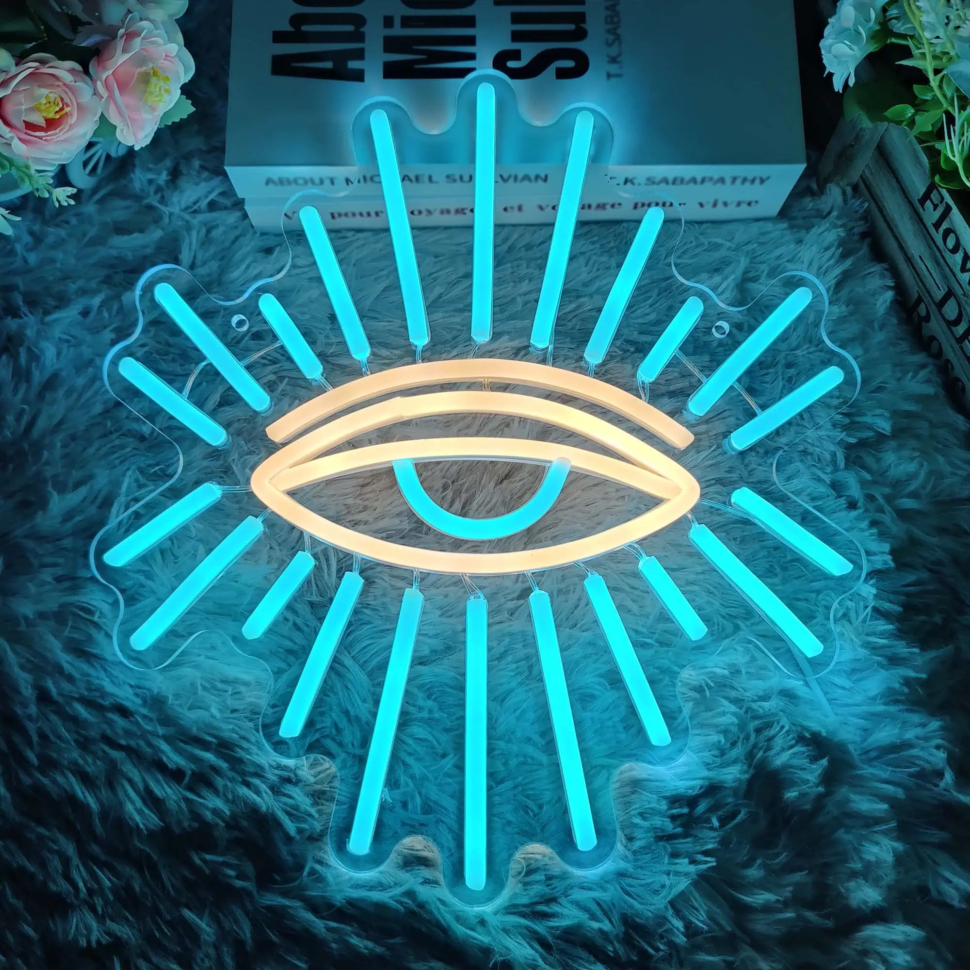 

Evil Eyes LED Bright Eye Neon Signs for Wall Decor Gaming Eyes Neon Signs for Kids Room Birthday Halloween Christmas Party Gift