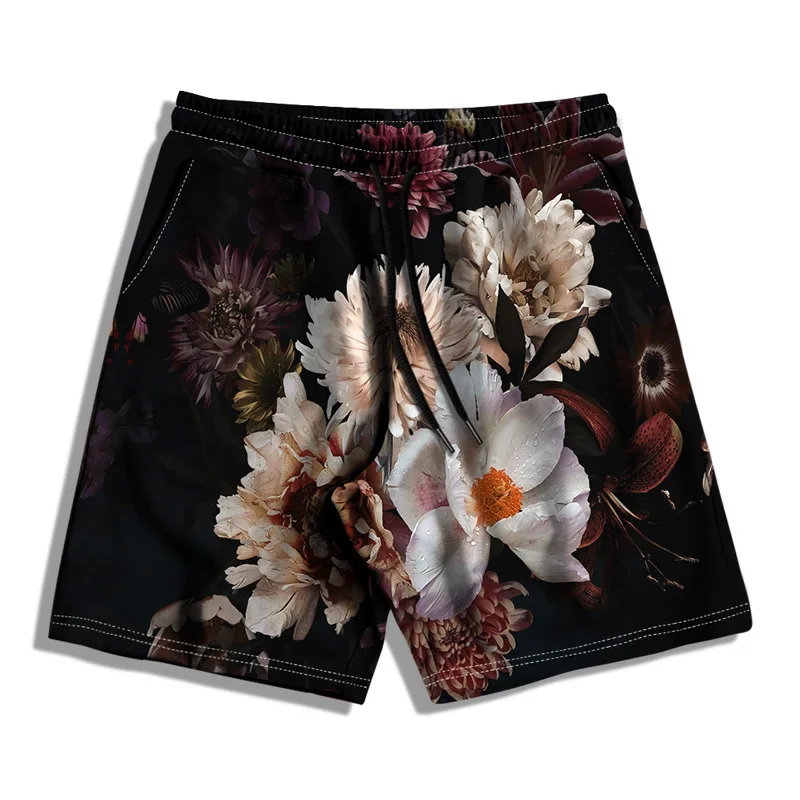 زهرة الأزهار ثلاثية الأبعاد طباعة هاواي مجلس السراويل الرجال المتضخم تصفح الشاطئ السراويل الرياضية ملابس السباحة المايوه جذوع الاطفال الملابس