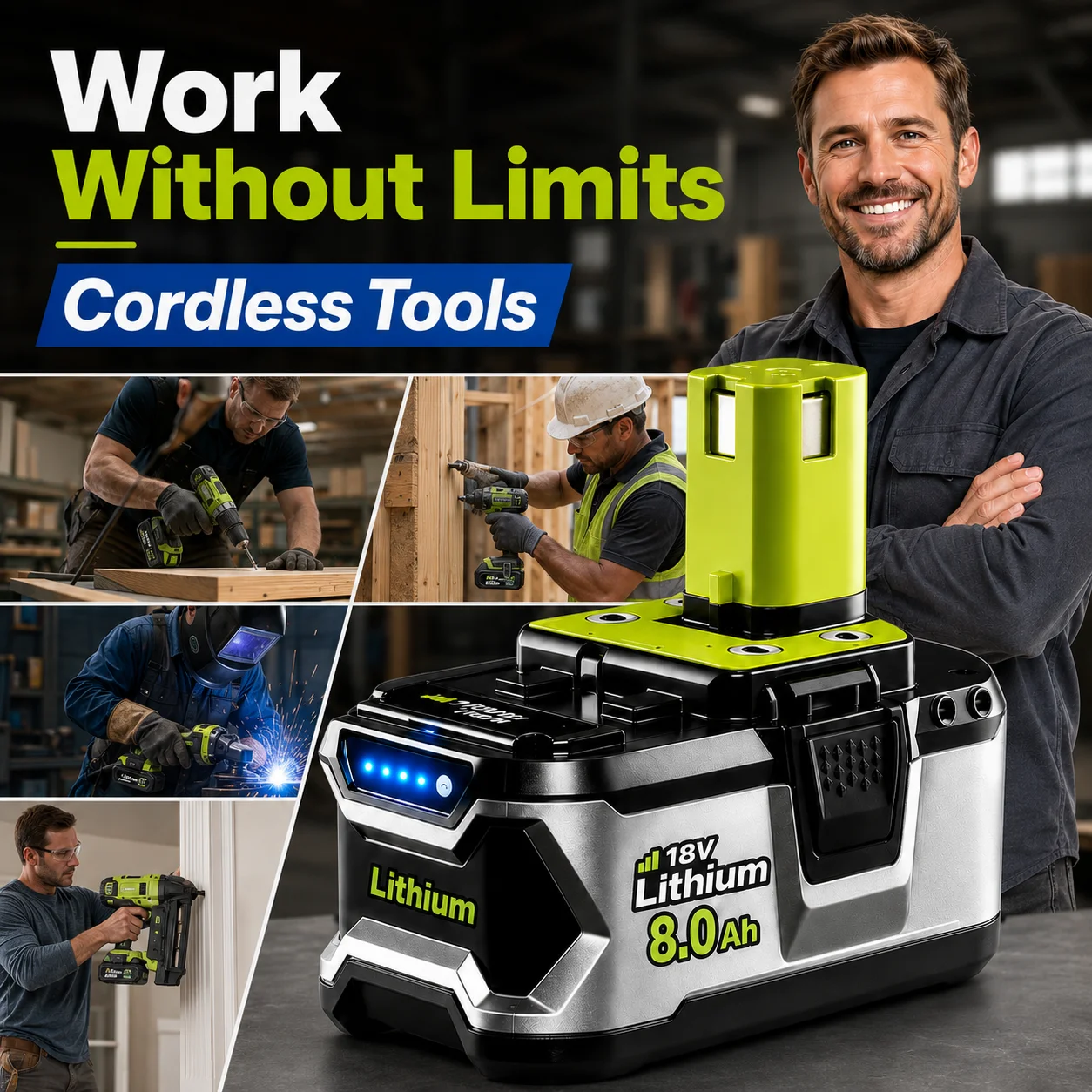 2‑Pack 8.0Ah Replacement Li‑io - Power Tools Ltd 评论和价格