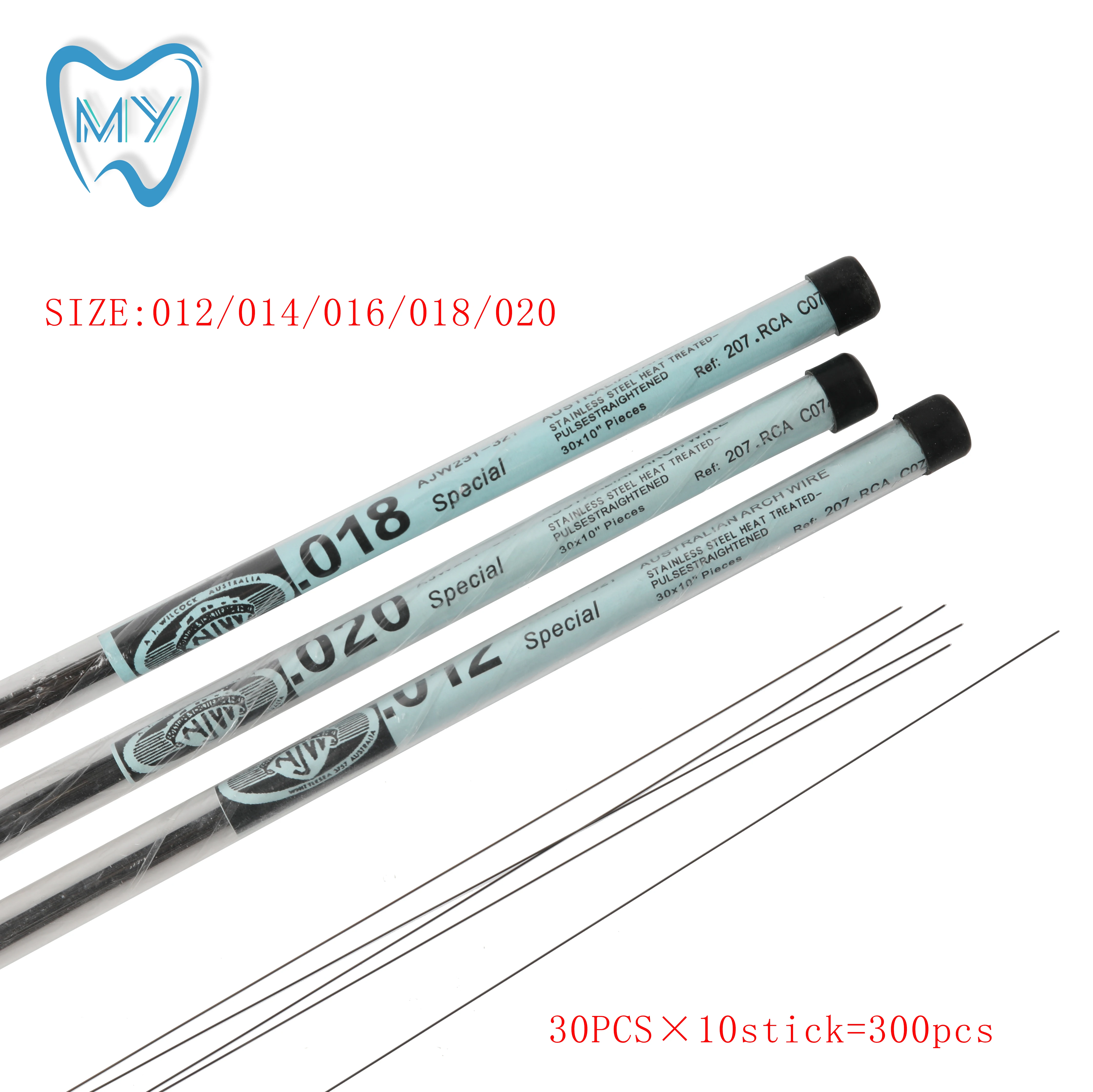

300Pcs Dental Orthodontic Stainless Steel Round/Rectangular Australian Wire Ovoid Form Dentist Material Dental Arch Wire CE
