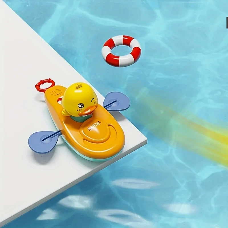 XQ 1 Pc Little Yellow Duck Kayak Toy Swimming Pool Bathroom Toy 1 Pc Little Yellow Duck Kayak Toy Swimming Pool Bathroom Toy