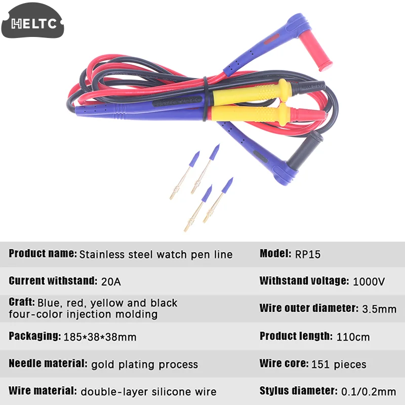 1PC RP15 Geschwindigkeit Multimeter Test Kabel Ultra Dünne Multimeter Test Blei Austauschbare Stift Spitze Universal Zu Zeiger/Digital multimeter