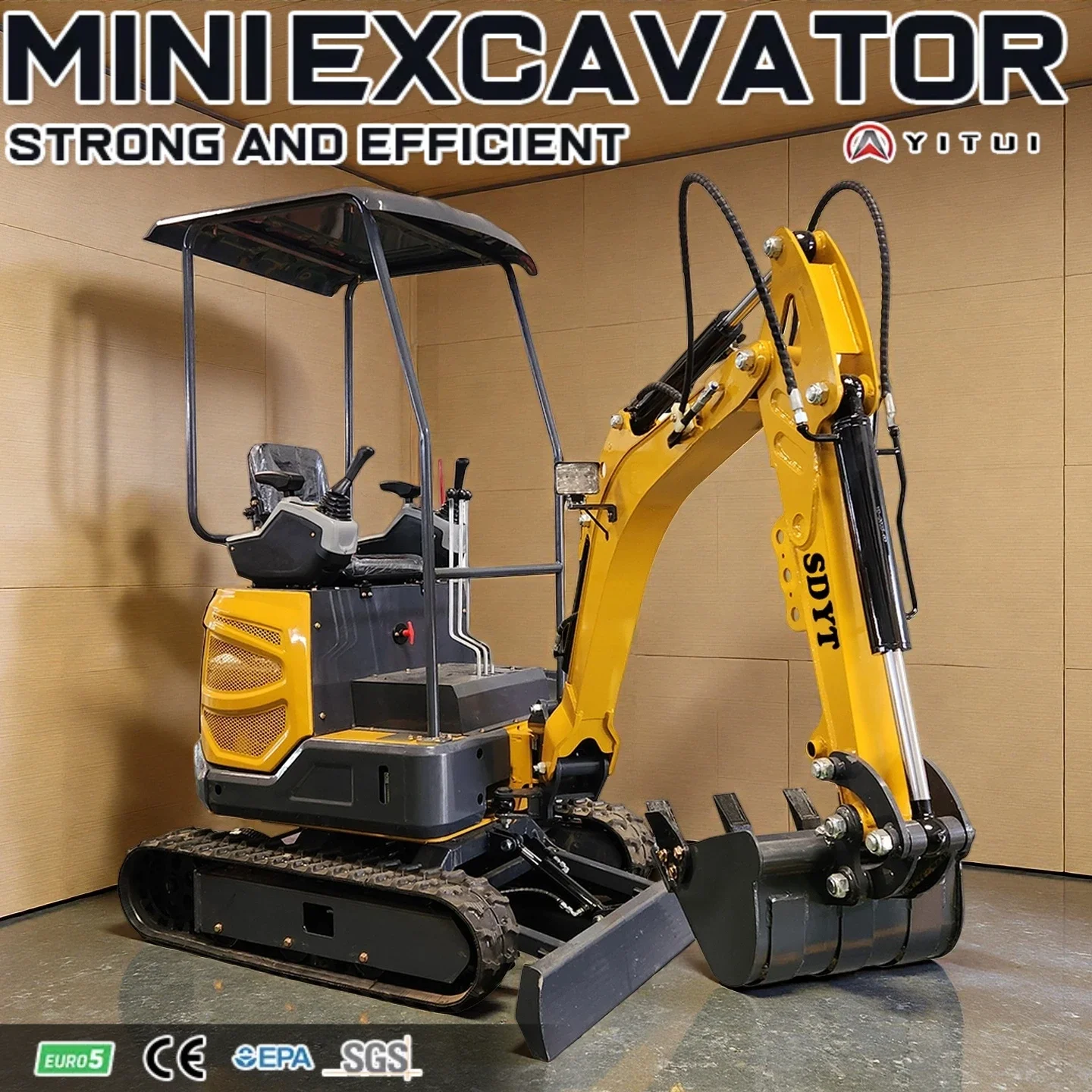 

Multifunctional Customized 2.0 Ton Mini Digger Hydraulic Crawler Small Excavator For Farm Home Use