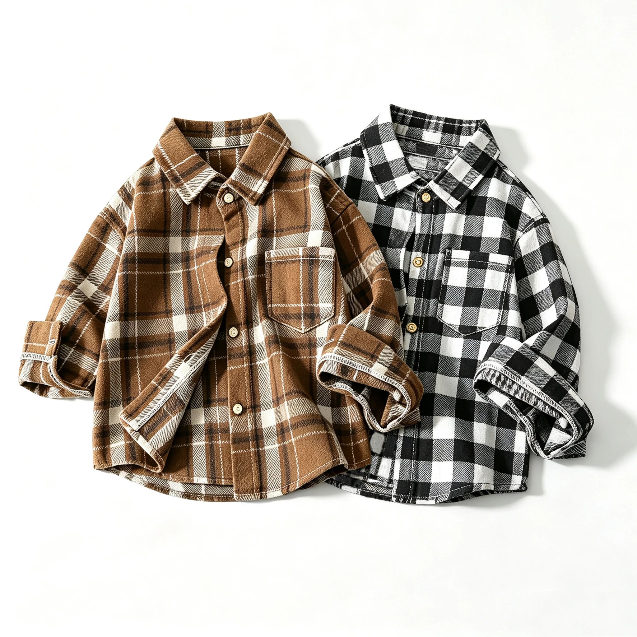 Boutique Boys Clothing Kid Shirts Girl 2 3 4 5 6 7 8 9 10 Yrs Plaid Shirt Jacket Toddler Coat Spring Autumn Outwear Baby Clothes