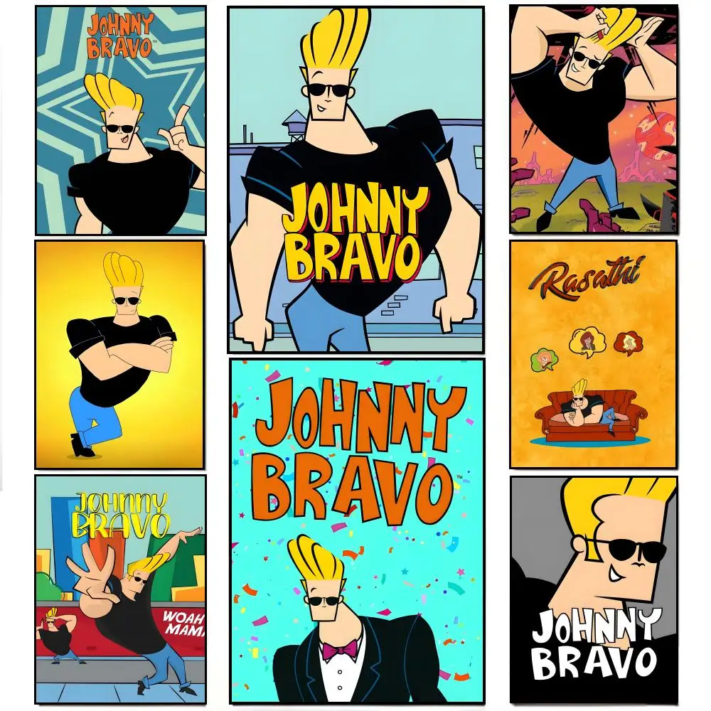 Anime J-johnny bravo Poster Poster HD  Waterproof Wall Sticker Bar Living Room Decor Gift
