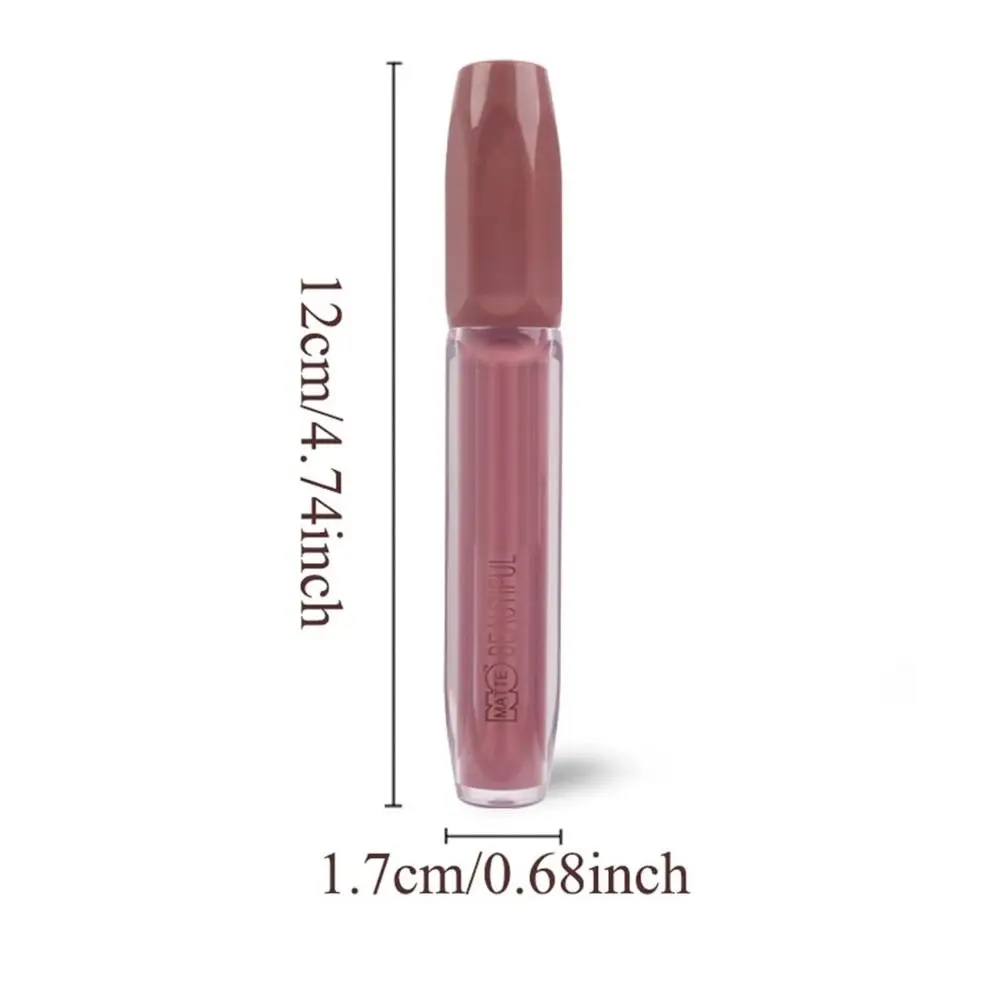 Waterdichte Nude Matte Vloeibare Lippenstift Langdurige Hydraterende Zijdezachte Fluwelen Lippenstift Antiaanbakbeker Glad