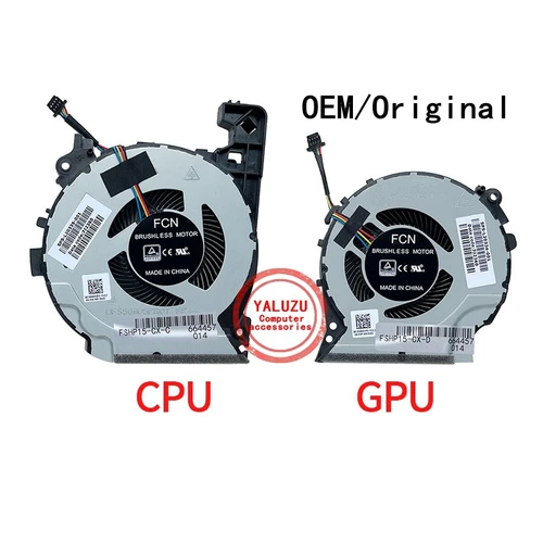 Nuevo ventilador de refrigeración GPU para CPU de ordenador portátil para HP 15-CX CX0598 CX0040 CX0071 CX0999 TPN-C133