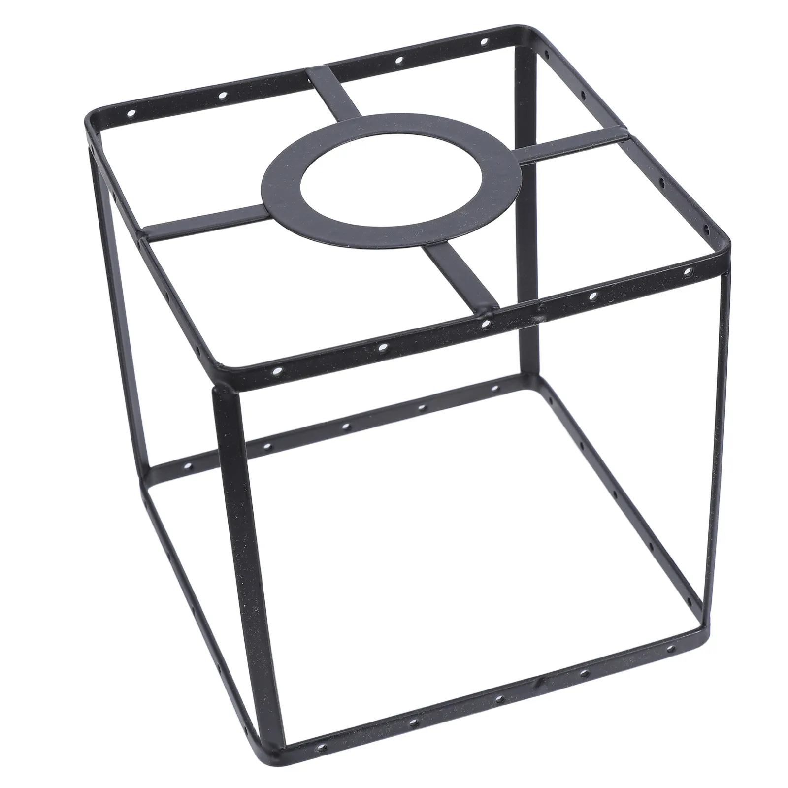 

Металлический каркас-держатель для абажура, квадратный, с отверстием 1,7 дюйма, под цоколь E27, для DIY подвесных светильников и абажуров-клеток