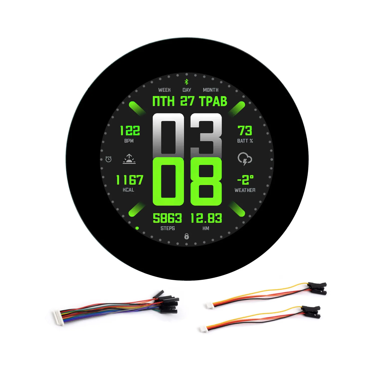 Picture 5: Waveshare ESP32-S3 2.8inch Capacitive Touch Round Display Development Board, 480×480, Supports WiFi&Bluetooth,ESP32 With Display