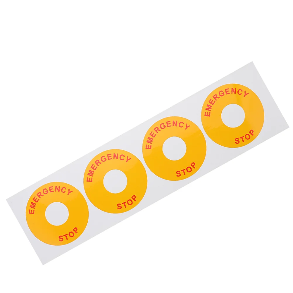 Equipment Warning Labels Emergency Stop Sticker Machinery Stickers Sign Decals Nail The Caution