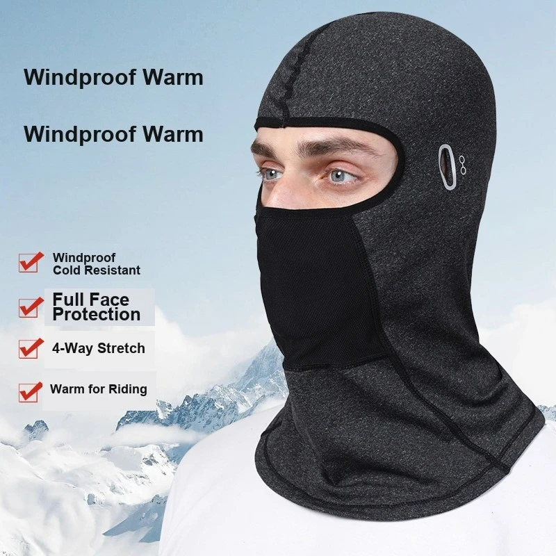 Thermal Fleece Lined Windproof Face Neck Cover for Motorcycle Riding Outdoor Sports and Cold Weather Use