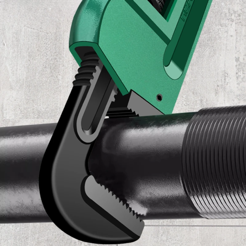 Imagem -05 - Pipe Tube Wrench Torque Chave de Encanamento Alicate de Encanador Boca Universal Chave Ajustável Plana Ferramentas Manuais