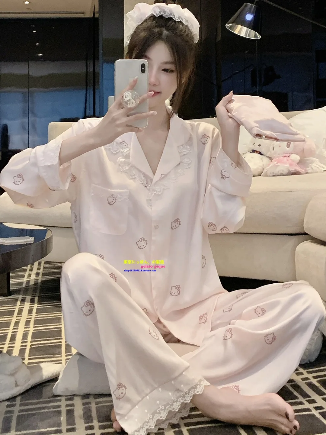 set-da-casa-in-seta-con-maniche-lunghe-e-bordo-in-pizzo-motivo-carino-abbigliamento-leggero-e-confortevole-marca-gp-set-di-moda-femminile-per-casa