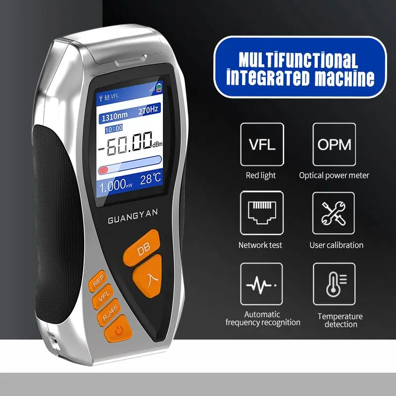 Kai Teng Y9 New 4 in 1 Fiber Optic Equipment VFL 5mW Rj45 Cable  Tester All-in-one Mini OPM Ftth Optical Fiber Meter