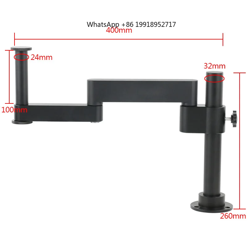 Microscopio Bracket Accessries Rotary Foldable Arm Desktop Boom Stand For 25mm/32mm Focusing Holder