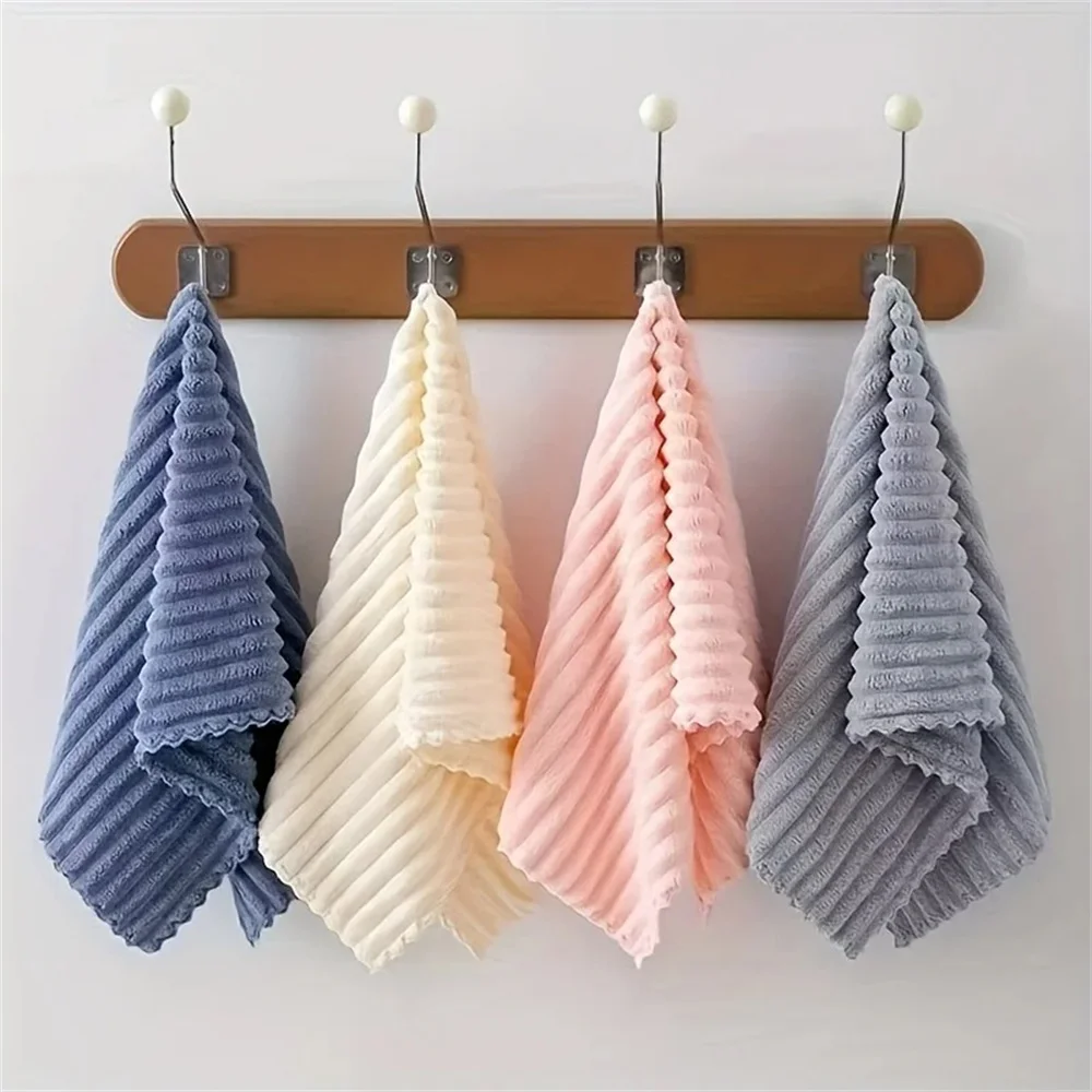 Coral Fleece Face Towel Thickened Breathable Hand-Wiping Towel Skin-Friendly Water Absorption Absorbent Towel Home Office