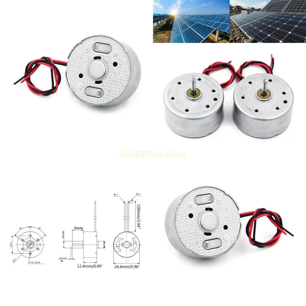 F62C Super Quiet Motor 1.5V 3V 4.5V 5V 6V 300 Solar Panel Special Motor for Car Player DIY Replacement Repair Part