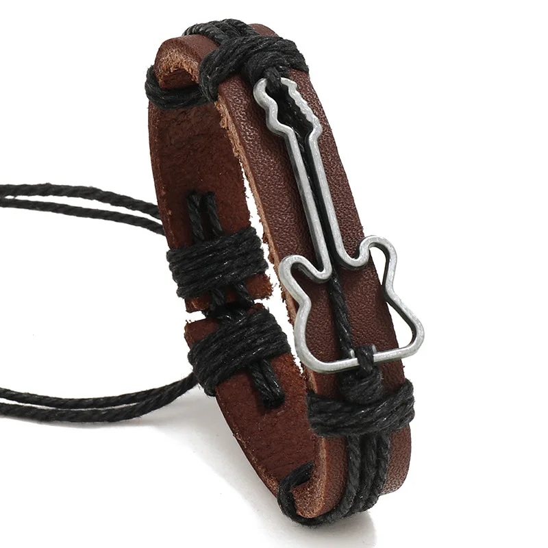 music bracelet Guitar Bracelet Men Punk Sports Jewelry Casual Music Personality Instrument Bracelet Gift