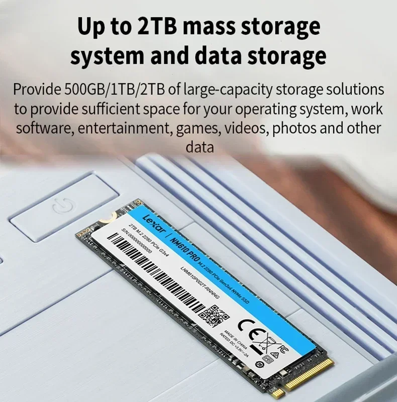 Lexar NM610 Pro Internal Solid State Drives ssd nvme m2 1tb 2tb