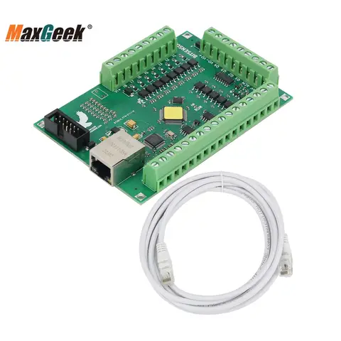Maxgeek 5축 이더넷 모션 카드 Mach3 브레이크아웃 보드 산업용 CNC 밀링 머신 조각사용 CNC 컨트롤러 보드