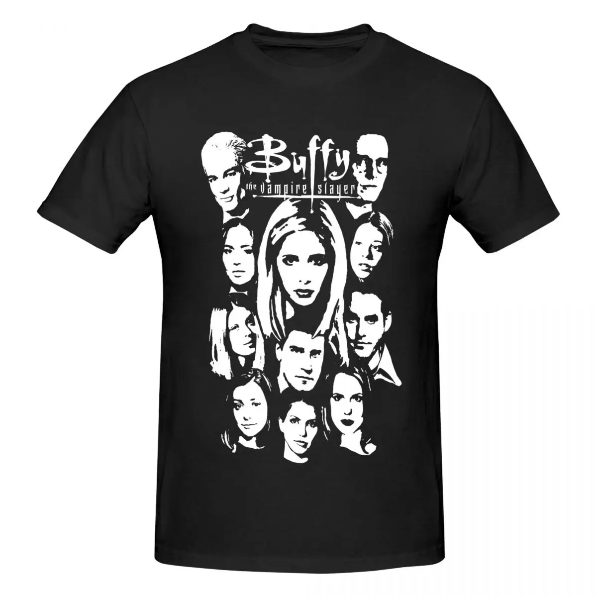 Men Buffy The Vampire Slayer 2024 T Shirt Vintage Big Size Cotton Crewneck Custom Sleeve Men Clothing