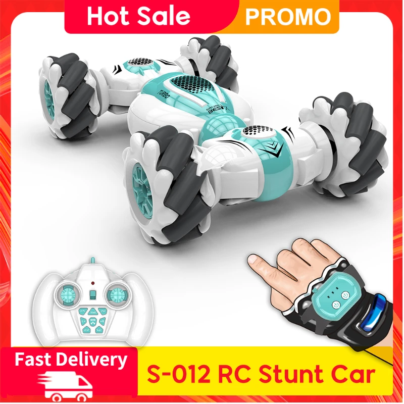 S-012 RC Stunt Car Remote Control Watch Gesture Sensor Electric Toy RC Drift Car 2.4GHz 4WD Rotation Gift for Kids Boys Birthday