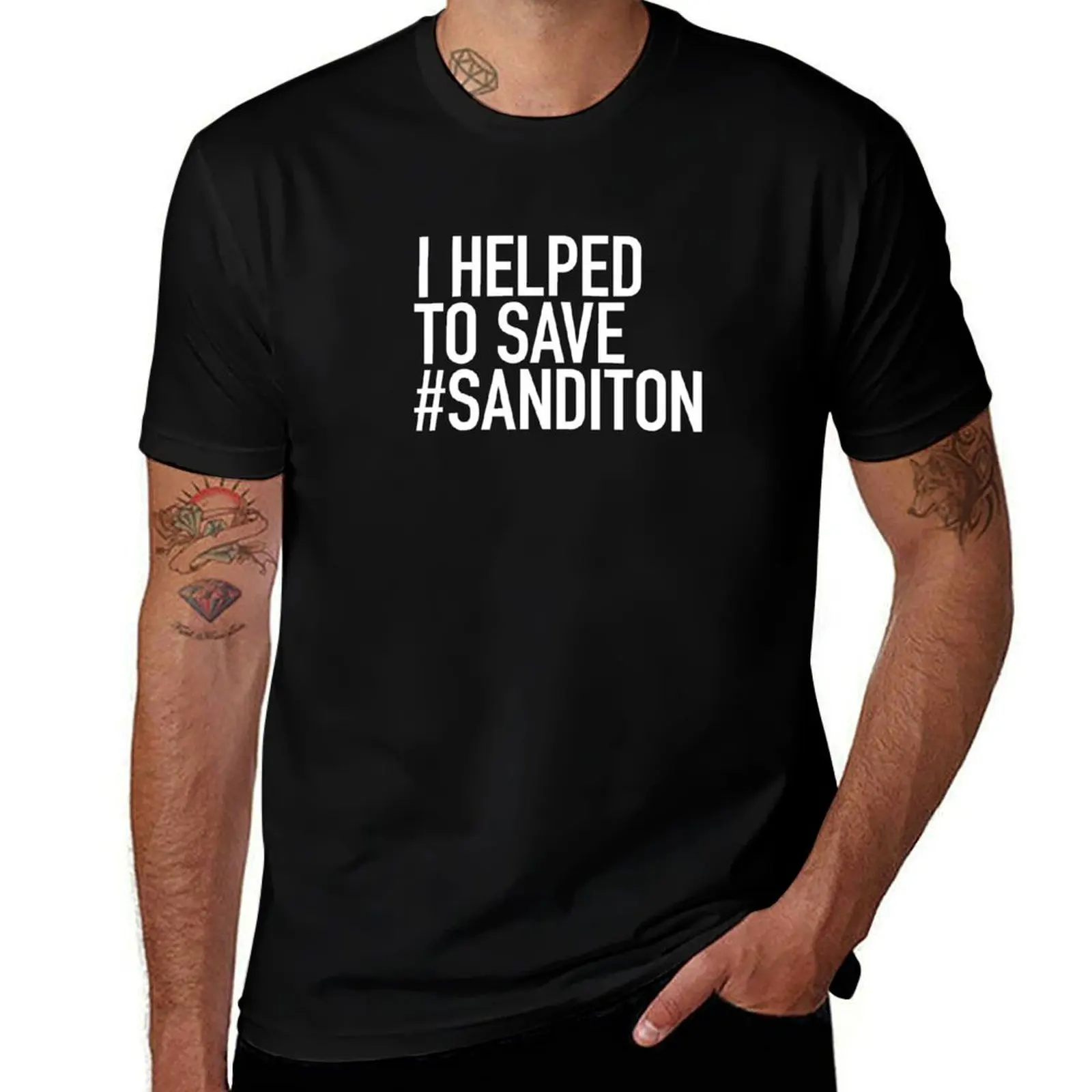 I helped to save #Sanditon T-Shirt rapper graphic tees custom t shirt vintage anime shirt fruit of the loom mens t shirts