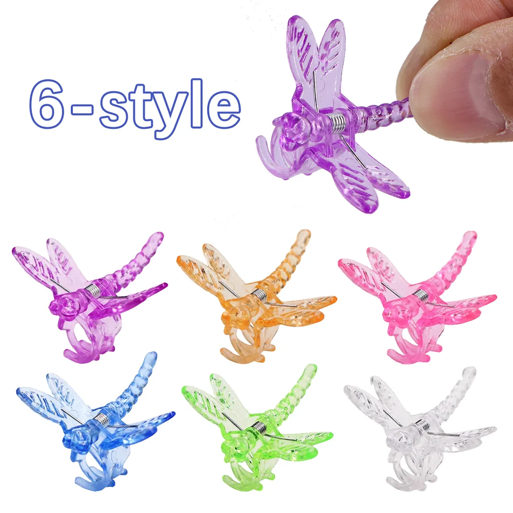 30/50/100pcs 4-Claw Dragonfly Plastic Plant Clips Orchid Flower Garden Support Clamp Clasp Tied Bundle Branch Climbing Vine Stem