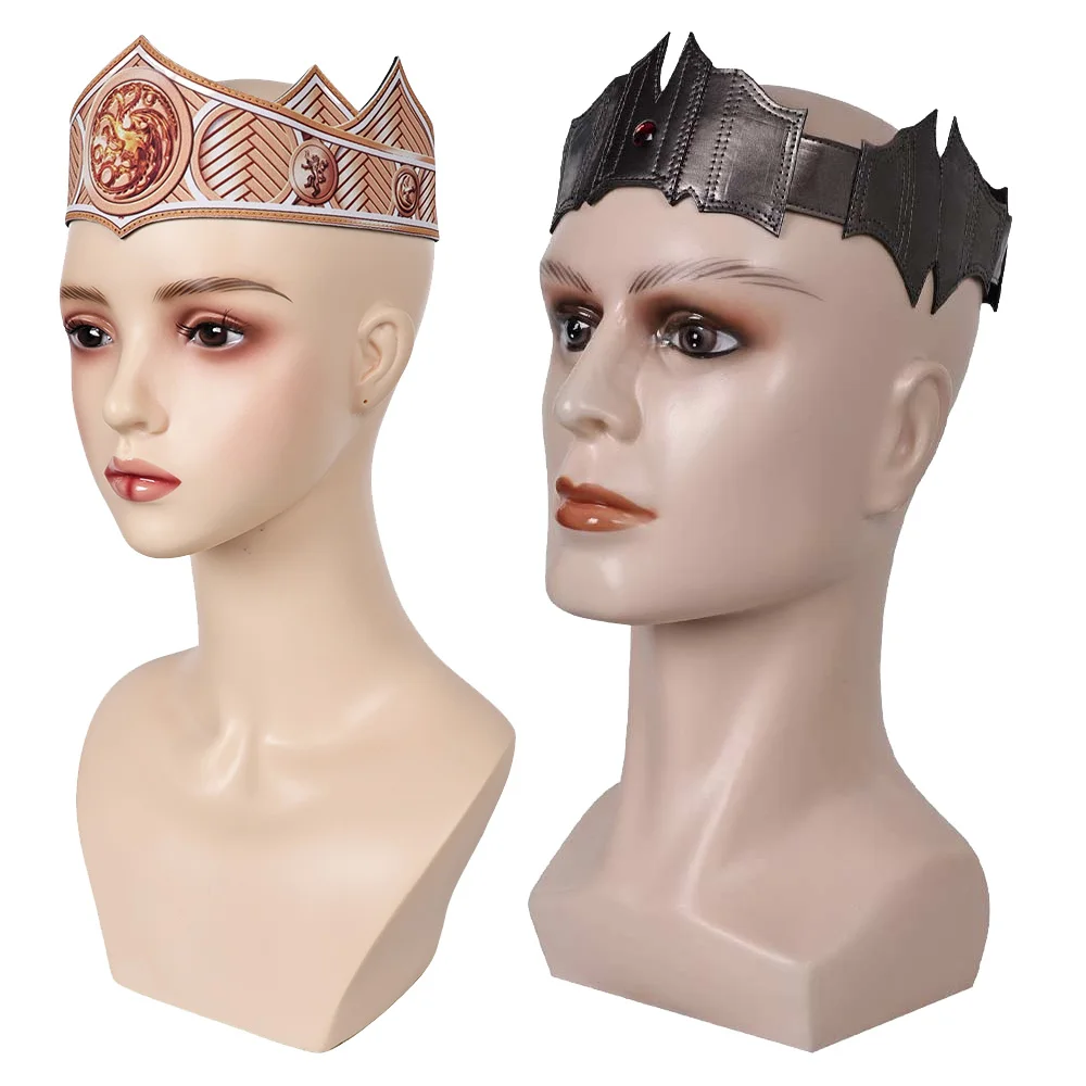 Rhaenys Crown King Aegon Cosplay Headband Movie Dragon Costume Accessories Rhaenyra Headwear Halloween Party Roleplay Gifts