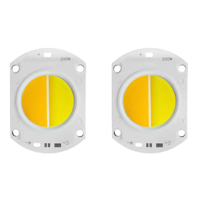 10Pcs 200W Dual Color High Power LED COB Chip 3200K 6500K For Outdoor Floodlight Spotlight Lamp